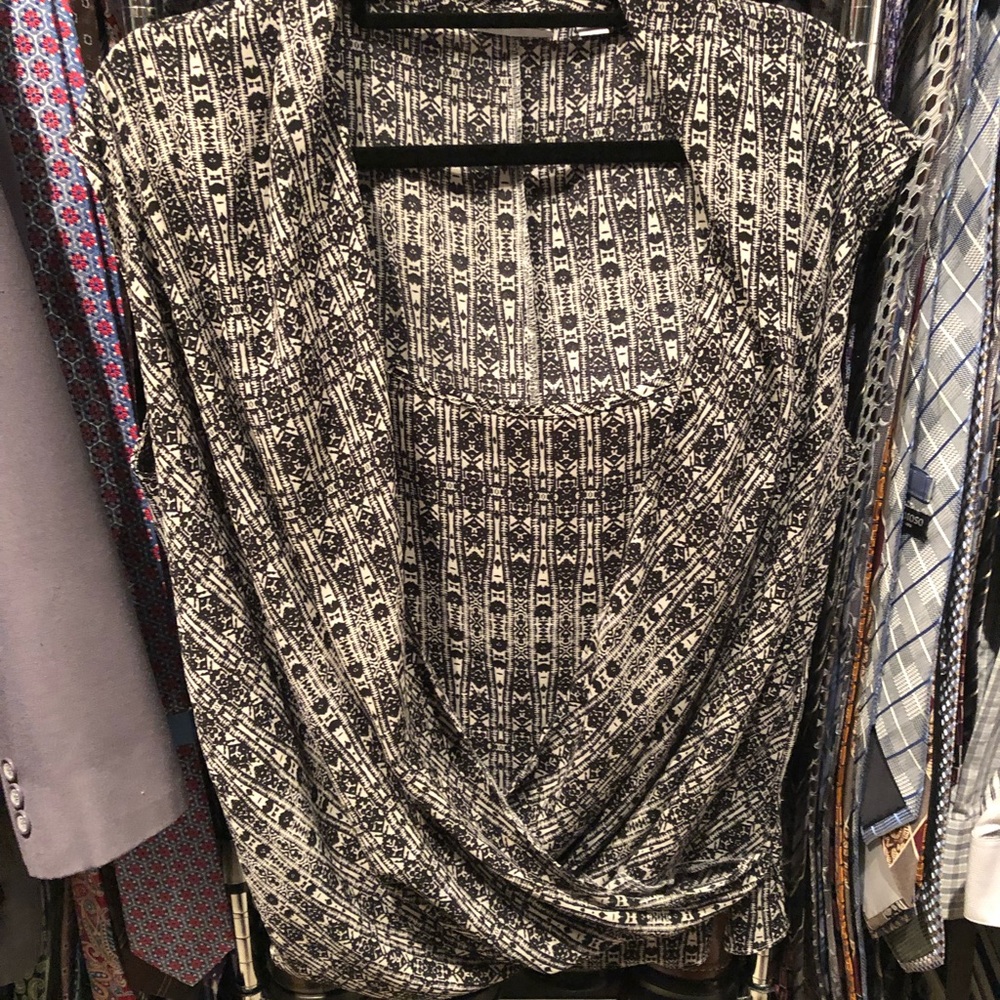 Black and White drape top